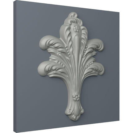 Ekena Millwork ONL06X08X01LF 6 1/4" W x 8 H x 3/4" P Leaf Bundle Onlay, Primed