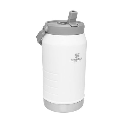 STANLEY IceFlow Gourde Isotherme en Acier Inoxydable avec Paille, Bouteille d'Eau Isotherme sous Vide pour la Maison et le Bureau, Gobelet Réutilisable avec Paille Anti-fuite, Polar, 1,9 L