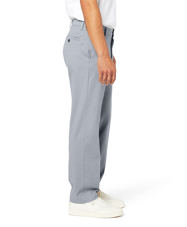 dockers Men's Easy Khaki Straight Fit Pant D2, Burma Grey (Stretch), 32W x 34L