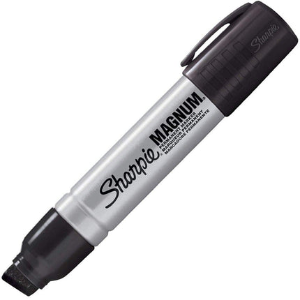Rotulador permanente profesional Sharpie Pro Magnum, punta biselada extragrande, tinta negra, paquete de 4