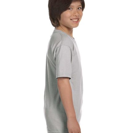 Lot de 6 T-shirts essentiels à manches courtes Hanes pour garçons, Gris clair, L