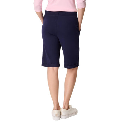 Hanes Women's French Terry Bermuda Short, Navy, Medium