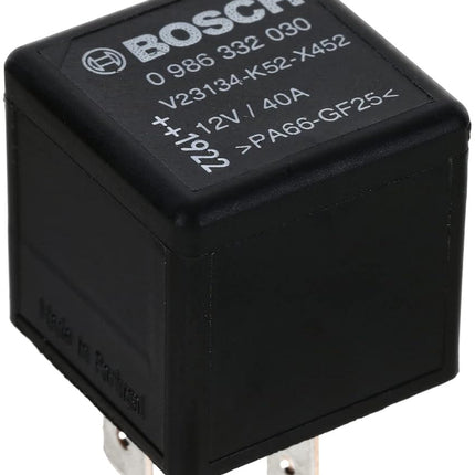 Bosch 0986332030 Mini Relay 12V 60A, IP5K4, Operating Temperature from -40 Degree to 85 Degree C, 4 Pin Relay