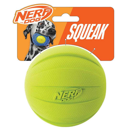 Nerf Dog Squeak Ball, 4.25-Inch, Green