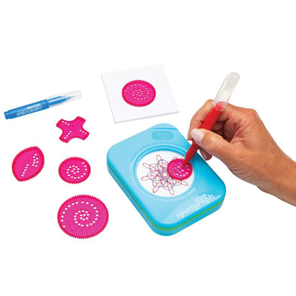 Spirograph Travel Set | Create Amazing Designs On The Go | 10-Piece Set With Built - In Storage Tray | Arts & Crafts Activity For Travelling | For Ages 5+