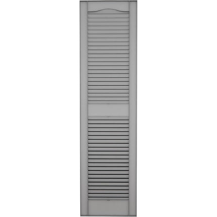 Ekena Millwork LL1C12X02400BD 12" W x 24" H Open Shutters with Center Slits Lifetime Vinyl Top with Fastener (Pair) Bordeaux