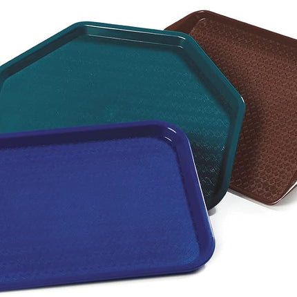 Carlisle FoodService Products Cafe Plastic Fast Food Tray, 12" x 16", Slate, (Pack of 24)