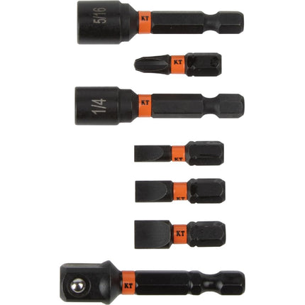Klein Tools 33801 Impact Driver Bit Set with Proflex, S2 Steel Phillips, Slotted, Square, TORX Bits with Case, MODbox Compatible, 40-Piece