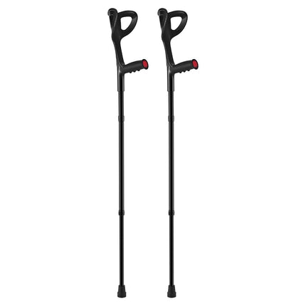 VEVOR Forearm Crutches for Adults, 10-Level Height Adjustable Walking Forearm Crutches, Aluminum Folding Medical Crutches with Open Cuff & Non-Slip Pad for Leg Injury Surgery Disabled, 1 Pair (159 KG)