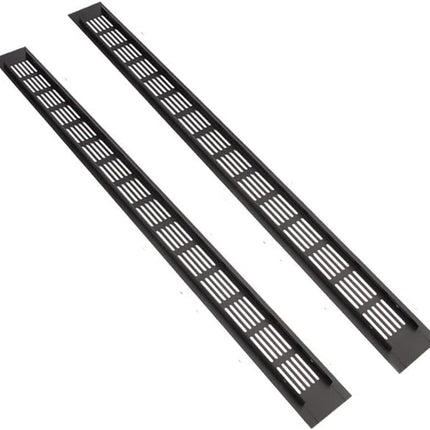 2 Pcs Black Air Vent Grille Cover 600mm x 80mm Alu