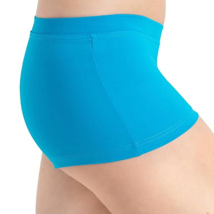 Capezio Women's Team Basic Boy Cut Low Rise Short, Turquoise, X-Large