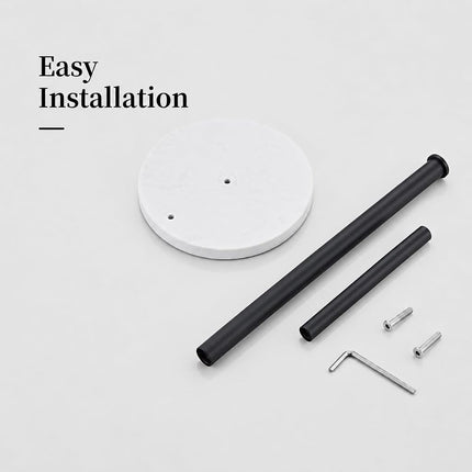 Matte Black Paper Towel Holder,Stainless Steel Paper Towel Holder for Kitchen Roll Organize, Standard or Jumbo-Sized Roll Paper, Countertop Roll Dispenser with Marble Base
