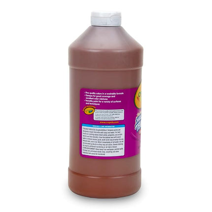 Artista II Washable Tempera Paint, Brown, 32 oz
