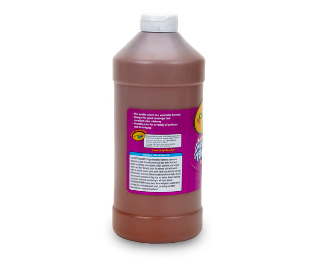 Artista II Washable Tempera Paint, Brown, 32 oz