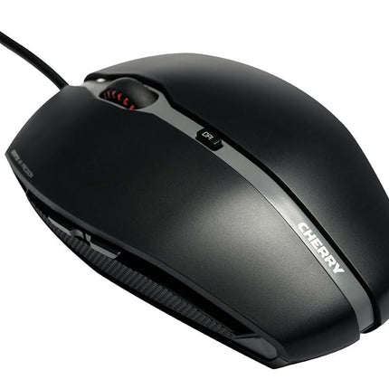 CHERRY GENTIX 4K, Wired Mouse, Ideal for Use with Ultra-HD Monitors, 6 Buttons, up to 3600 Dpi, Symmetrical Design, 1.8 m Long Cable, Black