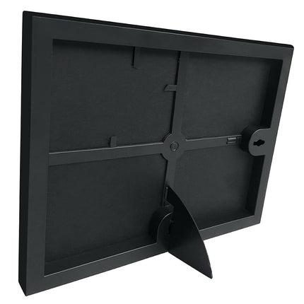 Americanflat Front Loading 8x10 Picture Frames in Black - Set of 6 Thin Frameless Plastic Frames with Shatter-Resistant Glass and Pop-In Easel Stand For Horizontal and Vertical Display.