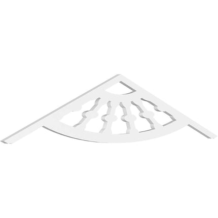 Pitch Classic Wagon Wheel Architectural Grade PVC Gable Pediment, 60"W x 12 1/2"H x 1"P (5/12)
