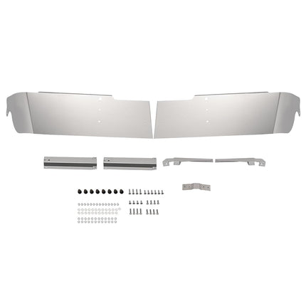 ALMULOO Roof Sunvisor Compatible with Mack CH, CX, Granite, Vision, Without Roof Fairing, Drop Sun Visor 304 Stainless Steel Silvery