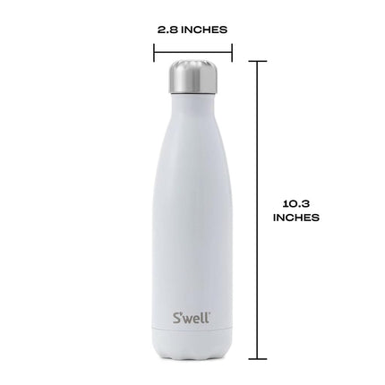 S'well Stainless Steel Water Bottle - 17 Fl Oz - Angel Food - Triple-Layered Vacuum-Insulated Containers Keeps Drinks Cold for 36 Hours and Hot for 18 - BPA-Free - Perfect for The Go