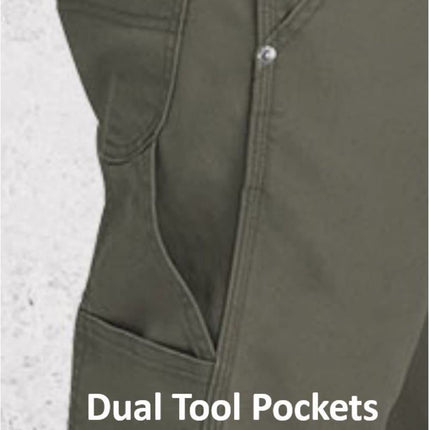 Dickies Men's Tough Max Duck Carpenter Pant, Stonewashed Timber, 40W x 30L