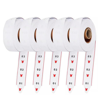 White Take A Number Tickets Queue Roll for K-T Tic
