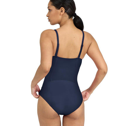 ARENA Women's Bodylift Jenny B-Cup Swimsuit One Piece, Navy, 36