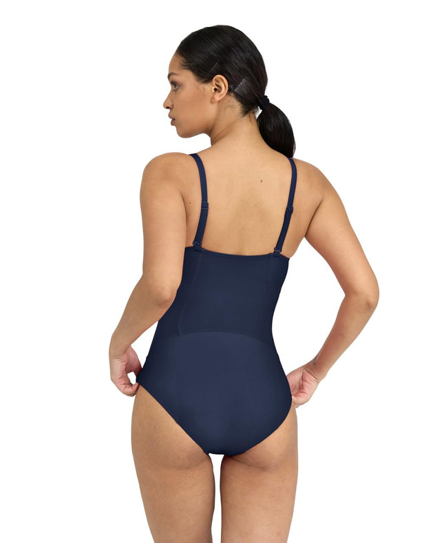 ARENA Women's Bodylift Jenny B-Cup Swimsuit One Piece, Navy, 36