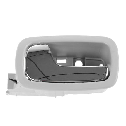 TRQ Door Handle Front Inner Inside Gray & Chrome Pair Set for 05-10 Chevy Cobalt