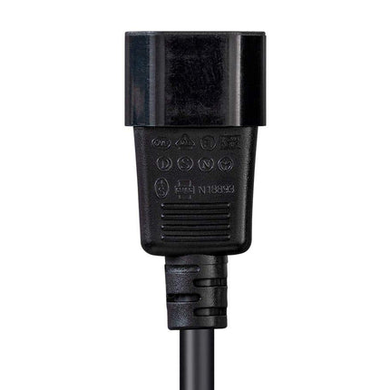Cable de alimentación Monoprice - 1,8 metros - Negro | IEC 60320 C19 a IEC 60320 C14, 16AWG, 10A, Sjt, 100-250V
