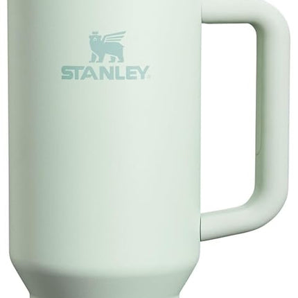 Vaso Stanley Quencher H2.0 FlowState, con aislamiento al vacío, de acero inoxidable, con tapa y pajita para agua, té helado, café, batidos y más, color niebla, 1.2 litros