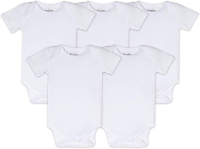 Burt's Bees Baby Baby Boys Bodysuits, Set of 5, 10
