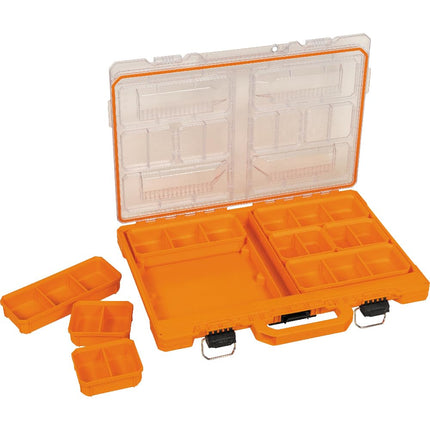 Klein Tools 54810MB MODbox Replacement Bins, Full or Half-Width Modular Storage for Short Component Boxes, Small Parts Organizer, 4-Pack
