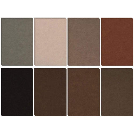 Tim Holtz Idea-Ology Kraft-Stock Stack Cardstock Pad 6"x 9" 24 Pack - Neutral, 8 Colours/3 Each