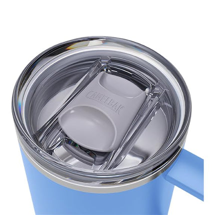 CamelBak Thrive Leak-Proof 16 oz Mug, Insulated Stainless Steel - for Travel, Coffee, Tea, hot Beverages - Spill Proof - Cup-Holder Compatible, Sky Blue