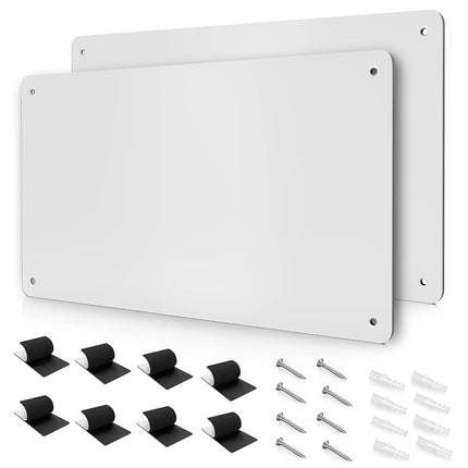 17.7" x 11.8" 2 Pack White Metal Magnetic Board - 