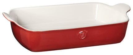 Emile Henry 369629 Fuente rectangular individual de cerámica HR, Rojo
