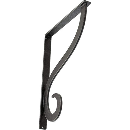Ekena Millwork BKTM01X12X15SASAPW Metal Bracket, 1 1/2" W x 12" D x 15" H, Antiqued Pewter