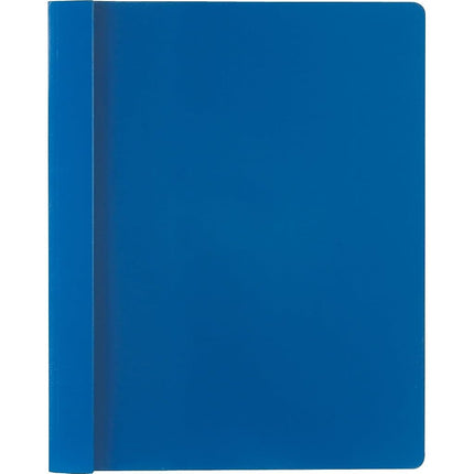 Smead Clear Front Report Cover, Three Double Tang Side Fasteners, 1/2" Capacity, Letter Size, Dark Blue, 25 per Box (87455)