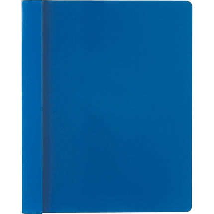 Smead Clear Front Report Cover, Three Double Tang Side Fasteners, 1/2" Capacity, Letter Size, Dark Blue, 25 per Box (87455)