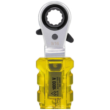 KLEIN TOOLS KT223X4-INS Lineman's Insulating 4-in-1 Box Wrench