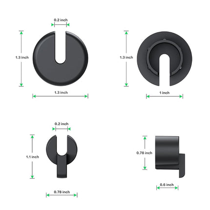 Cable Routing Kit for Starlink, Cable Mounting Kit, Starlink Accessories, Wall Grommets for Cables, Cable Wall Pass Through for 1 Inch Wall Hole and Furniture Wire Hole - 1 Pack Black