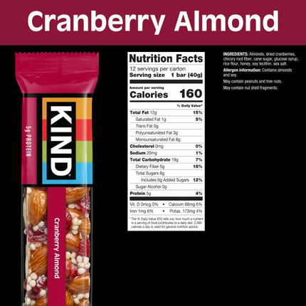 Kind Bar Plus Cranberry & Almond PLUS Antioxidants