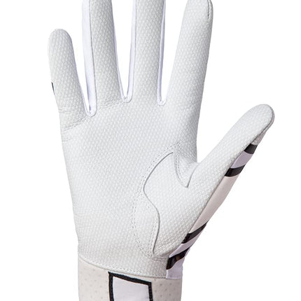 Mizuno F-257 Women's Softball Batting Glove, White-Black, Large