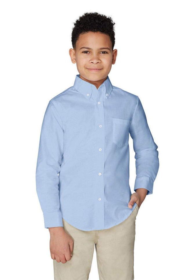 French Toast Husky Boys' Long Sleeve Oxford Shirt,