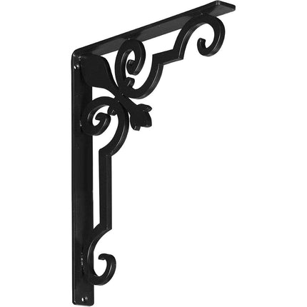 Ekena Millwork BKTM01X12X15SEM 1 1/2-Inch W x 12-Inch D x 15-Inch H Emery Single, Wrought Iron Bracket