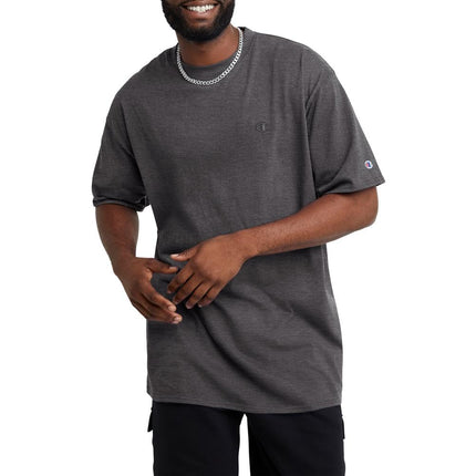 Champion Men's Classic Everyday Soft, Comfortable T-Shirt (Regular or Big & Tall), Granite Heather - C Logo, 3XL Big