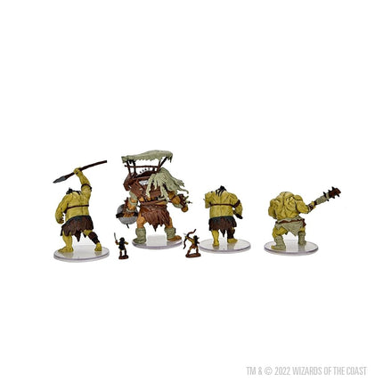 WizKids D&D Icons of The Realms: Bande de Guerre Ogres – Set de 4 Figurines Pré-Peintes, Figurines Dungeons & Dragons JdR