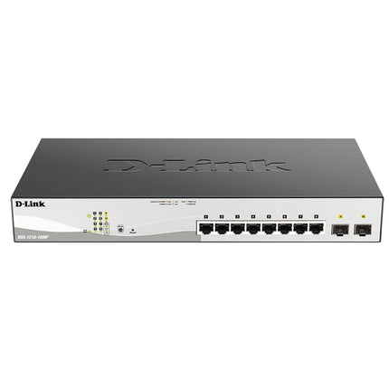 D-Link DGS-1210-10MP 10-Port Gigabit Smart Managed PoE Switch with 2 Gigabit SFP Ports, 130 W Power Budget, Enhanced L2 Switching and Security