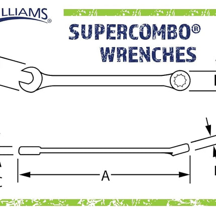 Williams 1232MSC Super Torque Combination Wrench, 32 Millimeter
