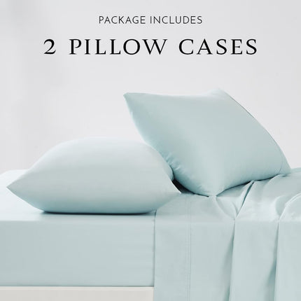 Linen Closet Organic Cotton Aqua King Pillowcases